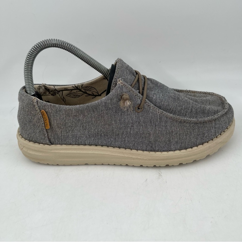 Hey Dude Women’s Wendy- Size 8 -Steppa Stretch Grey Slip-On Comfort Shoe Loafer